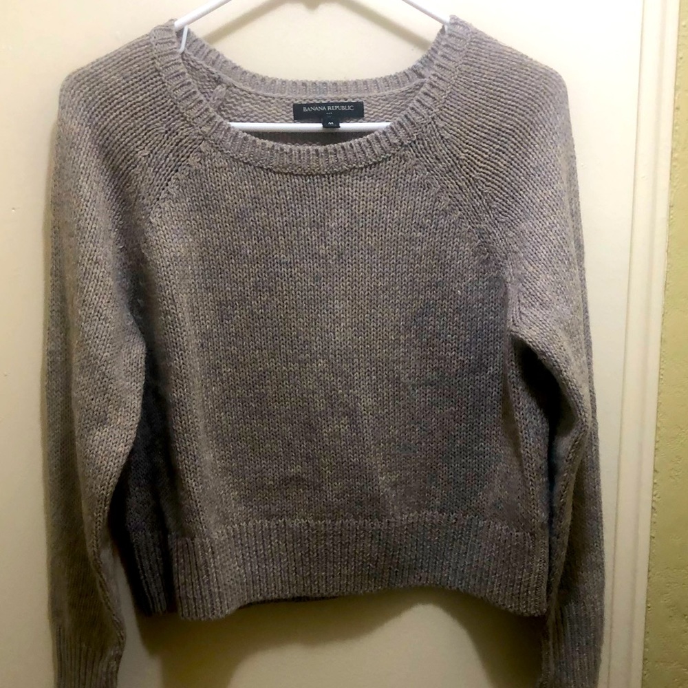 Taupe Banana Republic Crop Sweater